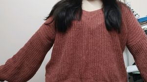 Deep Neck Sweater For Women
