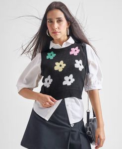 Floral Knit Vest