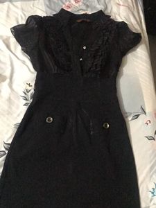 Black Formal Dress With Belt