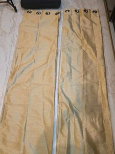 5X9 Set Two Curtains Yellowish Offwhite