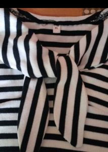 White Black Lining Top For Women 🎊🎊