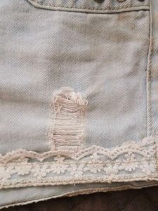 Distressed Denim Shorts