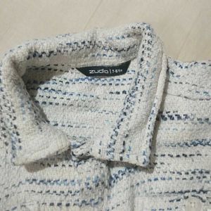 Unisex Striped Button-Down Shirt
