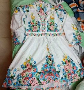 Floral Print Button-Front Dress