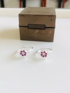 Pure Silver Toe Ring Pair