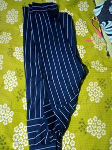 Navy blue striped