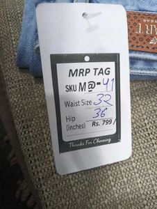 M@41 Size-32 Wide Leg Denim Jeans