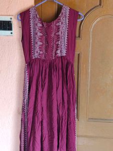 Elegant Maroon Maxi Dress