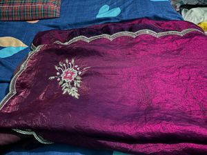 Iridescent Fabric Double Colour Saree