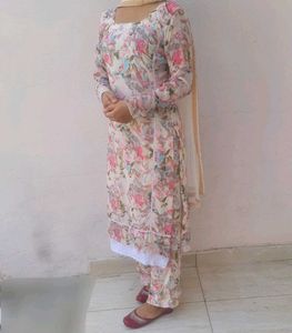 Pakistani Cream Suit
