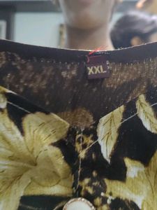 Floral Print Brown Dress