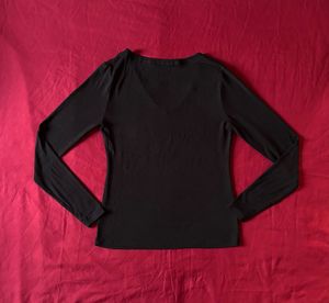 Bebe Black Long Sleeve Top
