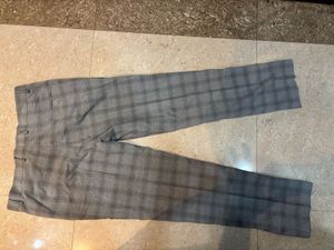 Cantabil Grey Checkered Formal Pants