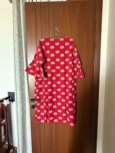 Loose Fit Shift Dress Red