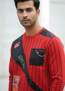 Stylish Red Striped T-Shirt