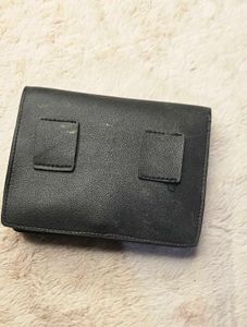 Studded Black Wallet with waste belt