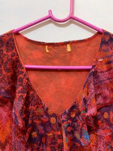 Mesh Ruffle Top(super stretchy)36-42 l-24