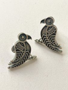 Silver Replica Bird Earring