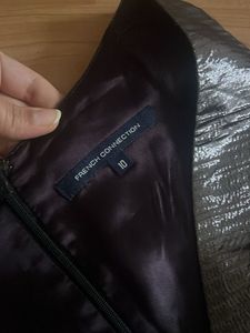 French Connection Metallic Back Now Detail Dress