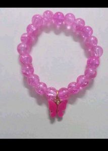 CRACKLE BEADS BRACELET WITH CHARM💚