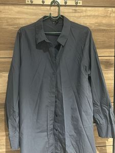 oversized long grey shirt