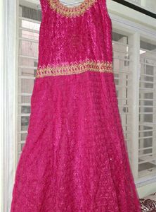 💥 Price Drop💥Pink Embroidered Anarkali Dress