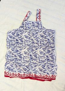 Patterned Sleeveless Kurti top