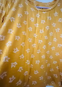 Yellow Printed T-shirt