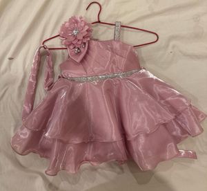 Pink Flower Girl Dress
