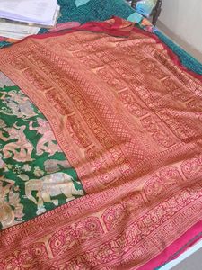 Elegant Ethnic Saree GREEN 💚 ♥️