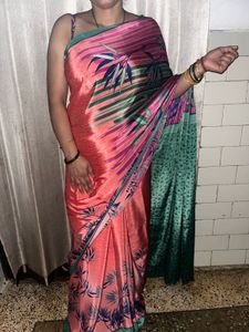Floral Print crepe Saree