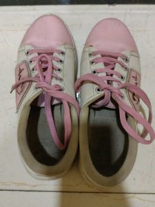 Cute Pink &amp; Cream Sneakers