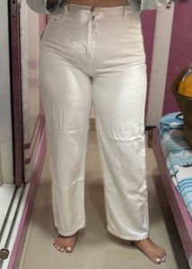 White Straight Leg Jeans