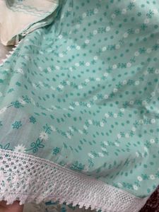 Sea Blue Pure Cotton Salwar Set