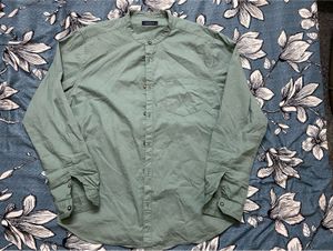 HIGHLANDER Men Green Slim Fit Casual Shirt