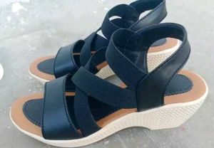 Black Strappy Platform Sandals