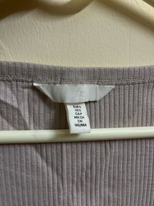 H&amp;M Beige Ribbed Top