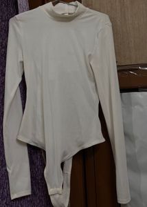 White Long Sleeve Bodysuit