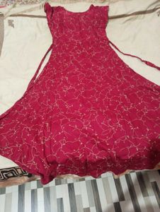 Floral Raspberry Dress