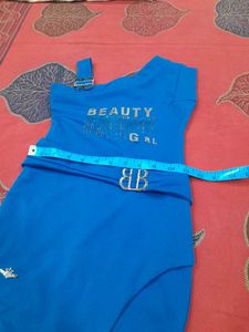 Blue mini dress for little girls