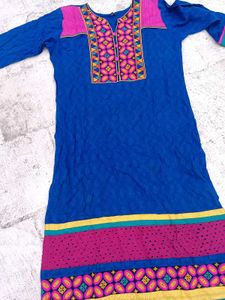 Ethnic Blue &amp; Pink Kurta