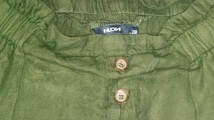Nuon Green Regular Shorts For Womens