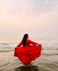 Magenta Rayon Gown