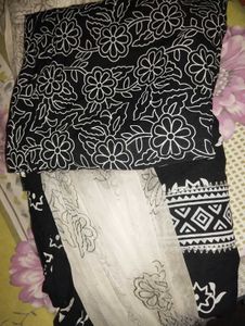 Black &amp; White Kurta Set