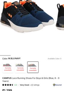 Size &#34;4&#34; Campus Almost New Shoes For Kids