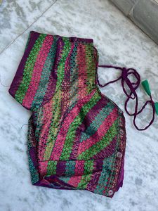 Colorful Woven Saree Blouse