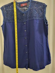 Blue Lace Top