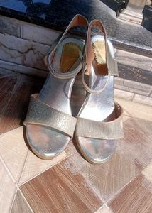 Silver Heeled Sandals