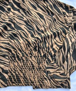 Zebra Print Long Sleeve Shirt