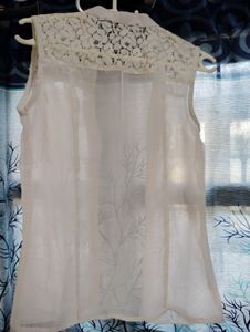Off White Lace Shirt
